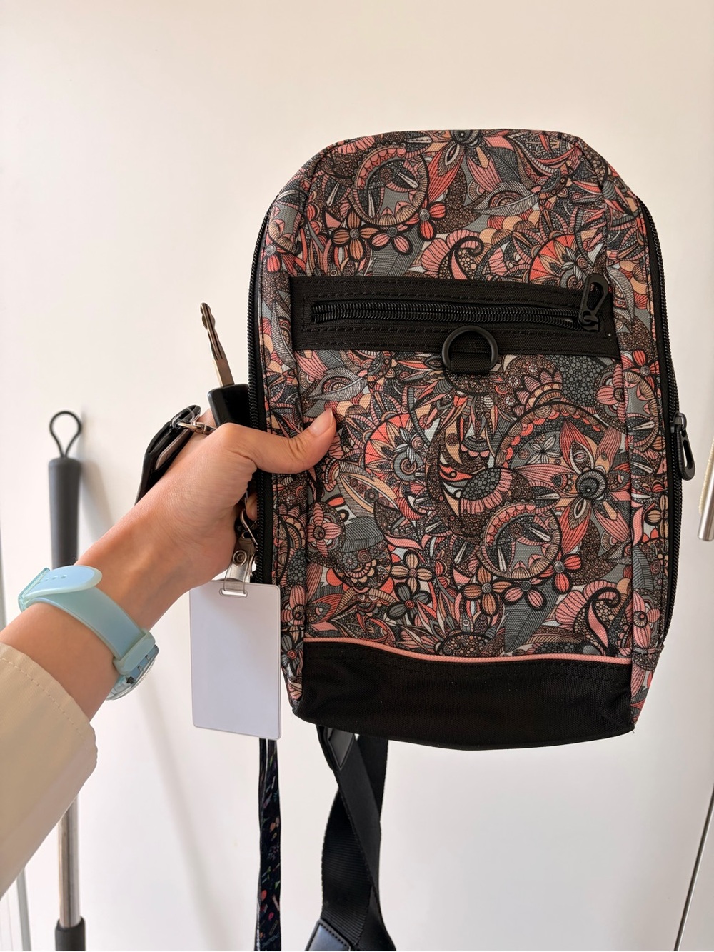 Sakroots Crossbody Sling Backpack Hiker Floral
